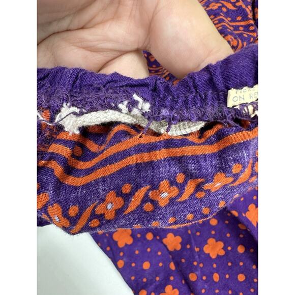 Unbranded Womens Skirt Size Unknown Purple Orange Maxi Elastic Waisted Vintage - Picture 5 of 9